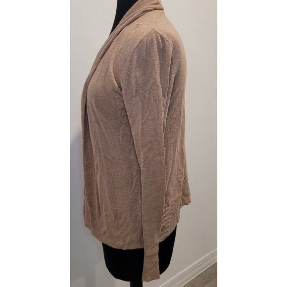 Old Navy Soft Camel Open Front Long Cardigan Sweater Size S GUC - Picture 4 of 11